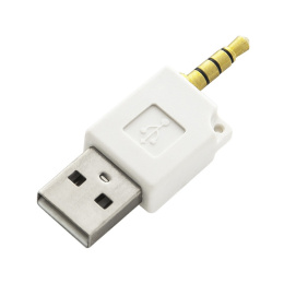 Adapter, złącze, przejście wtyk USB - wtyk Jack 4P iPod SHUFFLE
