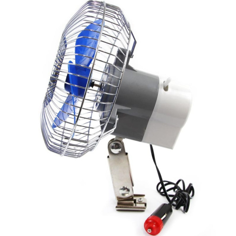 Amio wentylator, wiatrak samochodowy na klips FAN pod zapalniczkę 12V, 20cm