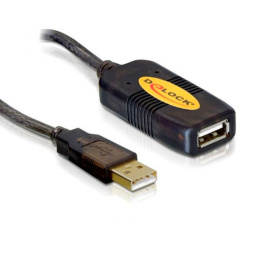 Delock przedłużacz USB 2.0 typ A wtyk - gniazdo, aktywny, 10M, czarny