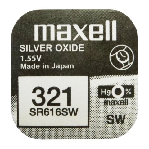 Maxell Silver Oxide, zegarkowa bateria srebrowa SR616SW SR321