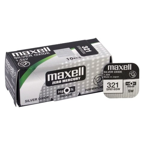 Maxell Silver Oxide, zegarkowa bateria srebrowa SR616SW SR321