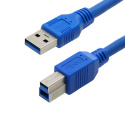 Przewód USB 3.0 kabel USB wtyk typ A - wtyk USB typ B do drukarki niebieski 1,5m