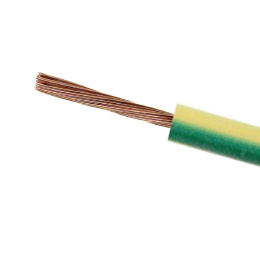 Przewód kabel linka miedziany okrągły 1x10 (LgY) 450/750V żółto - zielony