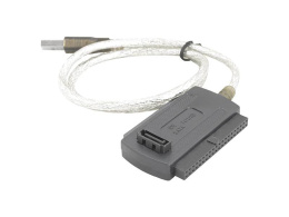 Adapter, przejście, konwerter z SATA, IDE na USB z zasilaczem
