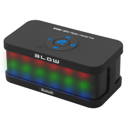Blow BT200 Głośnik Bluetooth z podświetleniem 2x6W FM mikrofon wejście AUX i czytnik kart micro SD