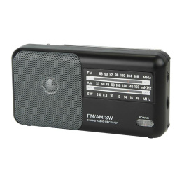 Blow RA4 radio przenośne, FM, AM, analogowe na baterie 2xR20, czarne