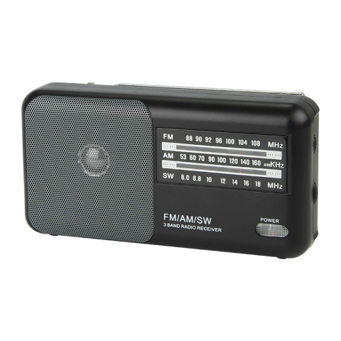 Blow RA4 radio przenośne FM AM analogowe na baterie 2xR20 czarne