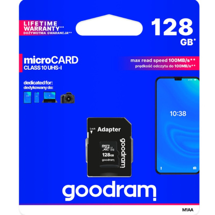 Goodram karta pamięci 128GB micro SD 10 UHS I + adapter