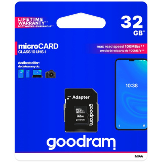 Goodram karta pamięci 32GB micro SD 10 UHS I + adapter