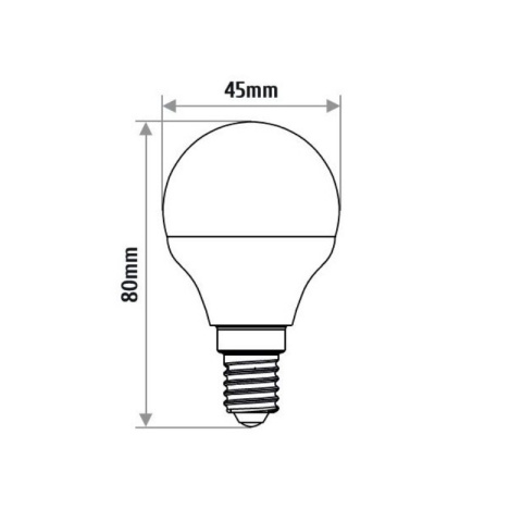 INQ żarówka lampa LED 3W E14 3000K 250LM kulka ciepło biała