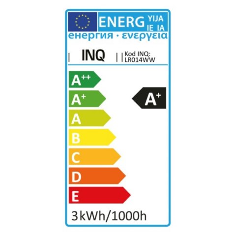 INQ żarówka lampa LED 3W GU10 3000K 200LM MR16 ciepło biała