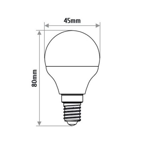 INQ żarówka lampa LED 7W E14 3000K 470LM kulka ciepło biała