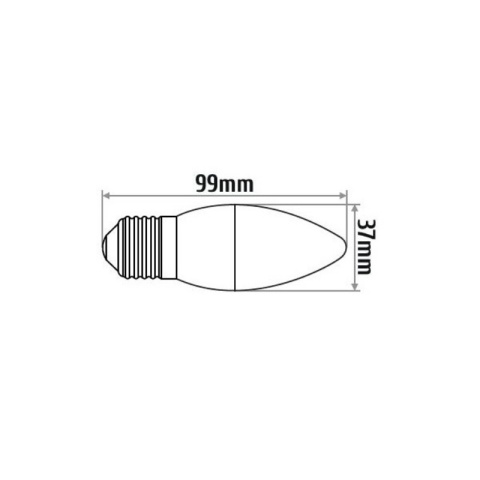 INQ żarówka lampa LED 7W E27 3000K 470LM świeczka ciepło biała