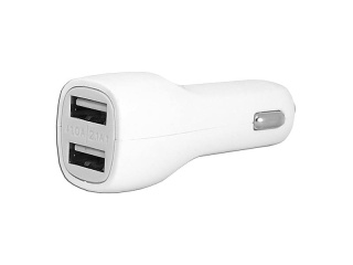 LTC adapter 2xUSB, ładowarka samochodowa dual USB 2.1A, biała