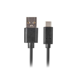 Lanberg krótki przewód, kabel wtyk USB typ A - wtyk USB type C 0.5m, czarny