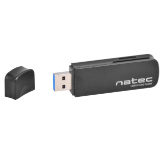 Natec Czytnik kart SD, MMC, Ms, micro-SD, T-Flash, M2, RS-MMC pod USB 3.0 czarny