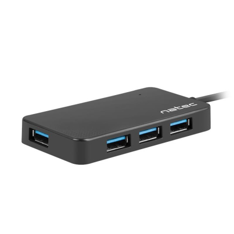 Natec MOTH rozgałęźnik HUB USB 3.0 4 porty czarny