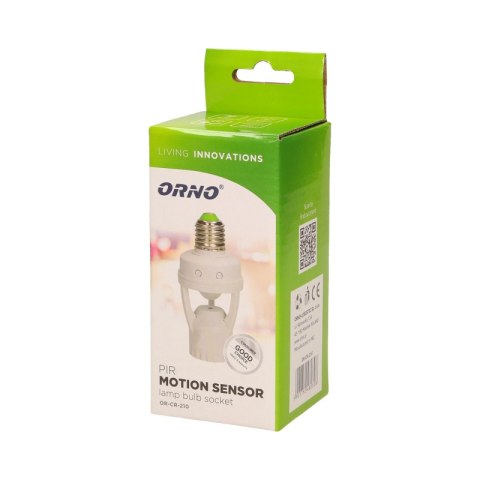 Orno OR-CR-210 Gniazdo żarówki z czujnikiem ruchu PIR E27 360° IP20 LED