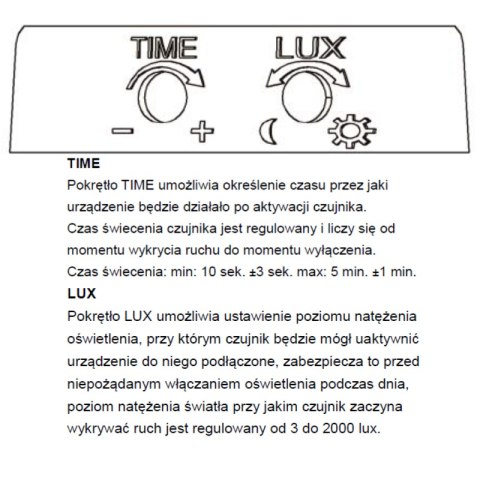 Orno OR-CR-210 Gniazdo żarówki z czujnikiem ruchu PIR E27 360° IP20 LED