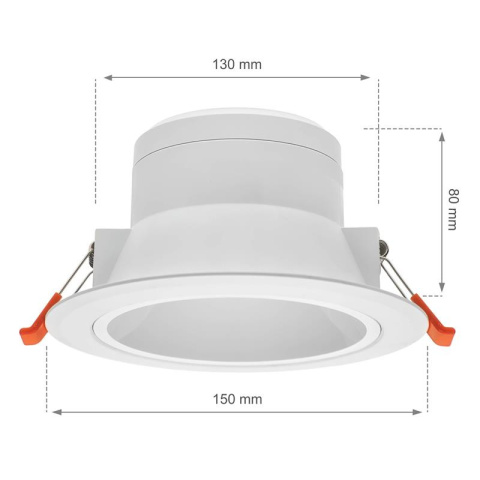 Spectrum CEILINE III oprawa downlight 10W 800lm 4000K neutralna biała