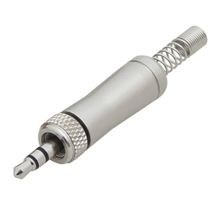 Wtyk Jack 3.5mm 3P professional, trzypolowy, srebrny