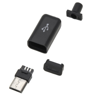 Wtyk micro USB 2.0 montowany na kabel do lutowania OTG