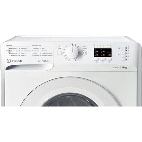 Indesit MTWSA 61051 W PL pralka ładowana od frontu, 6 kg, 1000 obr./min