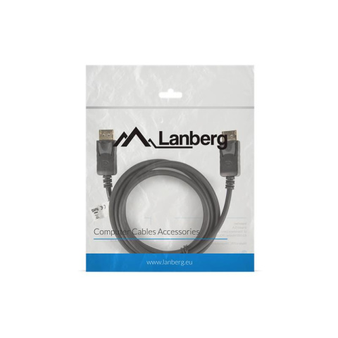 Lanberg przewód Displayport 1.2 wtyk - wtyk 1,8m 4K czarny