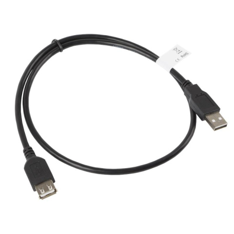 Lanberg przedłużacz USB 2.0 typ A wtyk - gniazdo czarny 0,7M