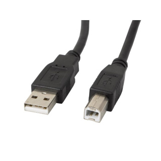 Lanberg Przewód USB 2.0 wtyk typ A - wtyk typ B do drukarki czarny 1,8m