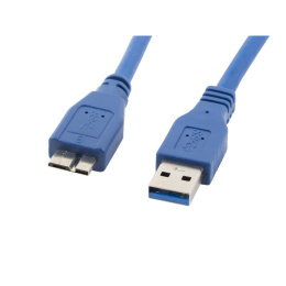 Lanberg Przewód USB 3.0 - micro USB 0,5m do dysku niebieski