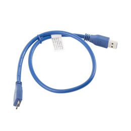 Lanberg Przewód USB 3.0 - micro USB 0,5m do dysku niebieski