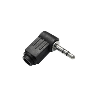 Wtyk mini jack 3,5mm, kątowy do lutowania, stereo