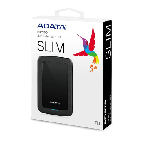 Adata HV300 Dysk zewnętrzny 1TB przenośny slim USB 3.2 Gen1 czarny