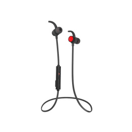 Audictus Endorphine słuchawki bezprzewodowe BT, dokanałowe, czarne + czerwone