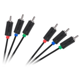 Cabletech przewód component, kabel 3x RCA - 3x RCA, CINCH, 1,8m