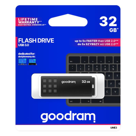 Goodram pendrive 32GB USB 3.0 UME3 czarny