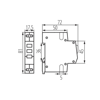 Ideal KLI-3G wskaźnik obecności napięcia, faz, 1P, 3-fazowy na szynę TH35, 230V