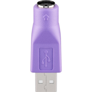Przejście, adapter z USB na PS/2 PS2 fioletowe do klawiatury