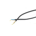 Przewód do lampki z podwójnym wyłącznikiem, kabel zasilający, czarny, 2M
