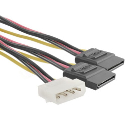Qoltec kabel adapter POWER MOLEX - 2xSATA, 20cm