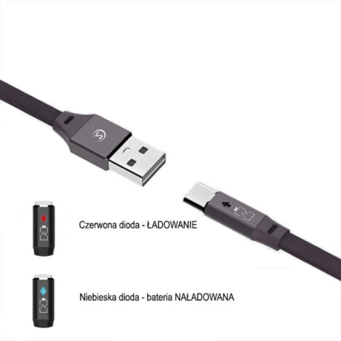 Somostel przewód, kabel USB - USB typ C, Quick Charger, QC 3.0, 1M, czarny