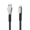 Somostel przewód, kabel USB - micro USB, 2,4A, oplot, 1M, niebieski