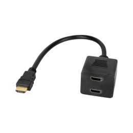 Cabletech Adapter wtyk HDMI - 2x gniazdo HDMI 20 cm