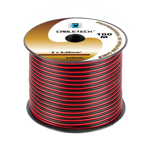 Kabel głośnikowy 0,35mm czarno-czerwony