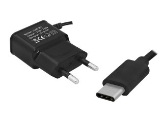 Ładowarka sieciowa USB typ C 2100 mA czarna LXG261