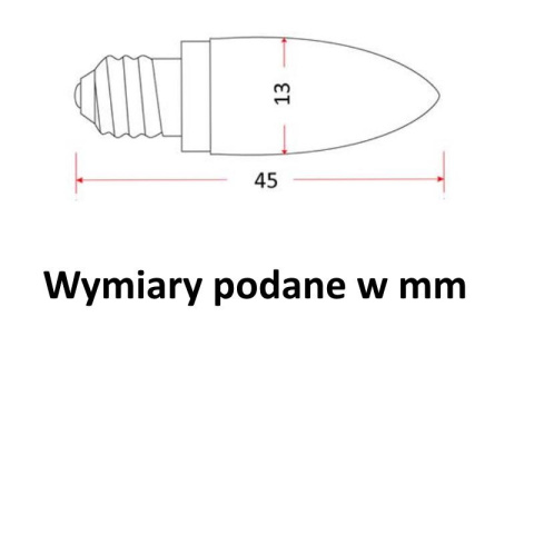 Żarówki choinkowe E10 3W 15V białe