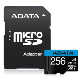 Adata Karta pamięci microSD 256GB UHS1/CL10/A1 z adapterem