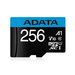 Adata Karta pamięci microSD 256GB UHS1/CL10/A1 z adapterem