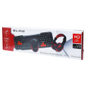 Blow Zestaw klawiatura, mysz USB i słuchawki gamingowe czarno-czerwone